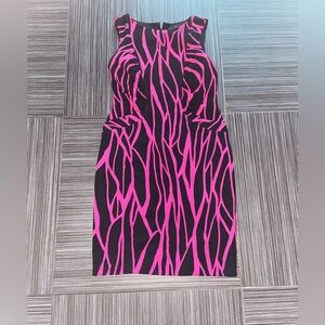 David Meister dress woman’s pink black size 10